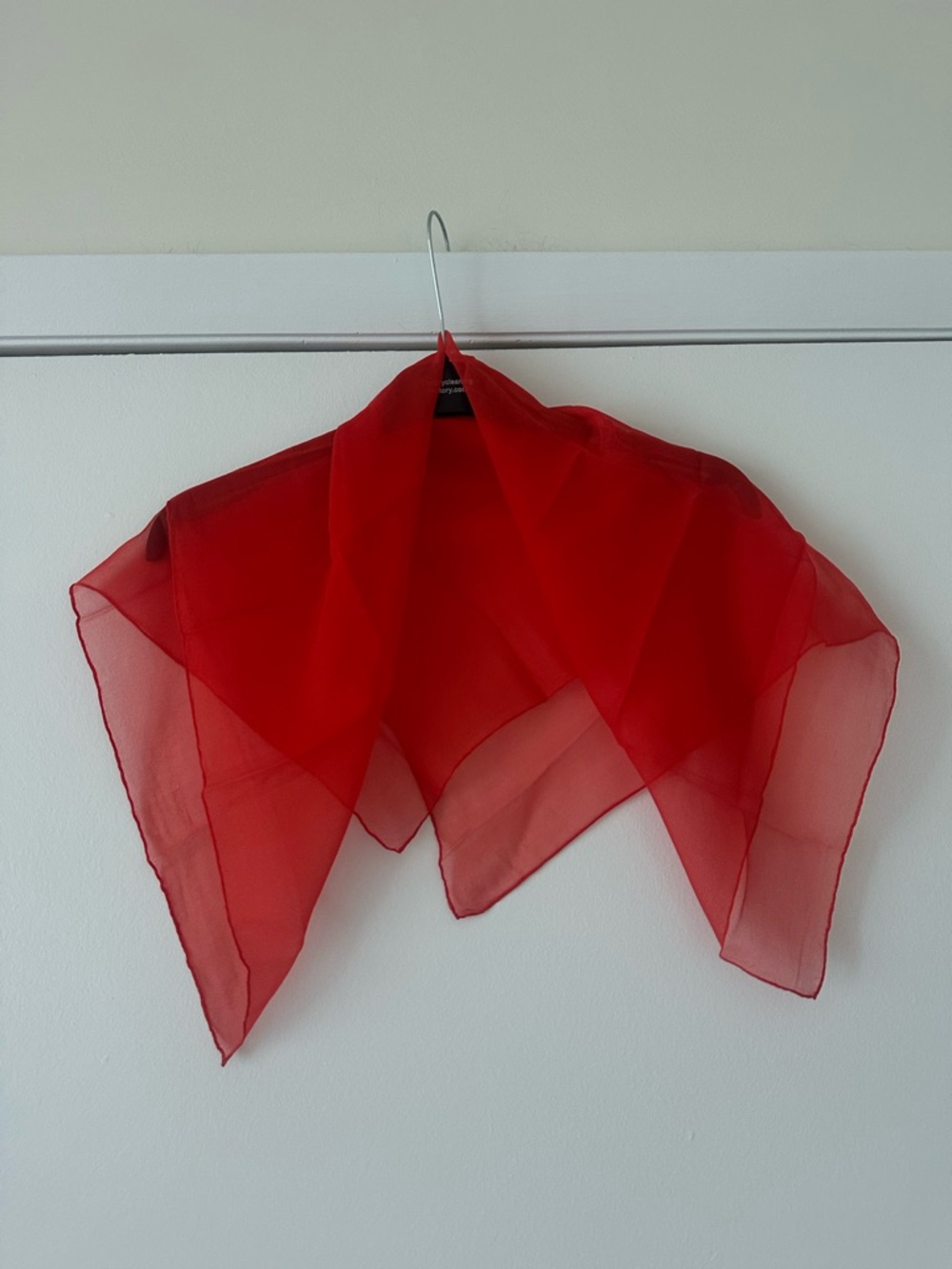 Red Lightweight Chiffon Sheer Scarf - Women Accessories